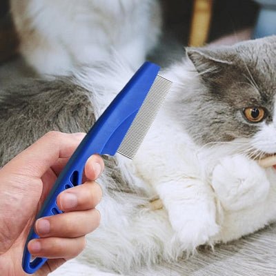 Brosse Chat - CatSheddingHairComb™ - Bleu - Chattouilles