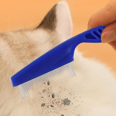 Brosse Chat - CatSheddingHairComb™ - Bleu - Chattouilles