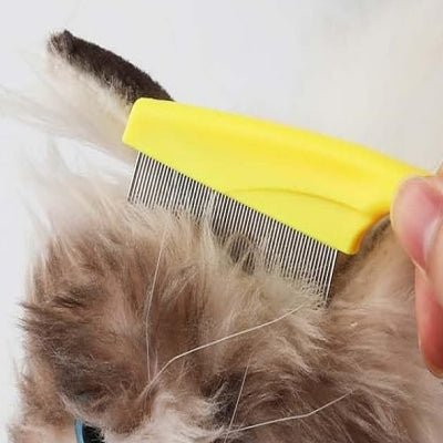 Brosse Chat - CatSheddingHairComb™ - Jaune - Chattouilles