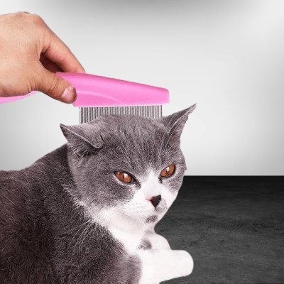 Brosse Chat - CatSheddingHairComb™ - Rose - Chattouilles